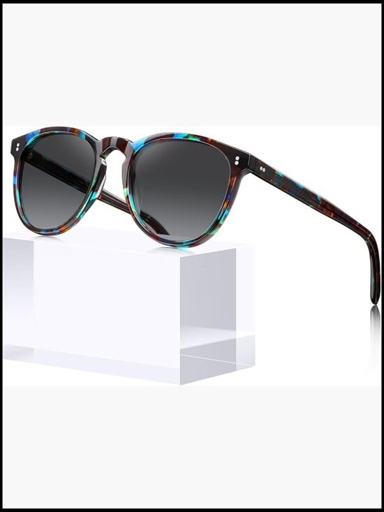 Acetate Polarized Sunglasses for Women Retro Square Sun Glasses UV400 main image 6